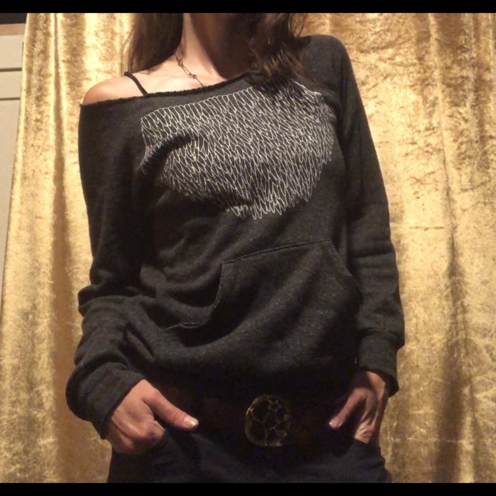 Etsy graphic long sleeve off the shoulder sweater